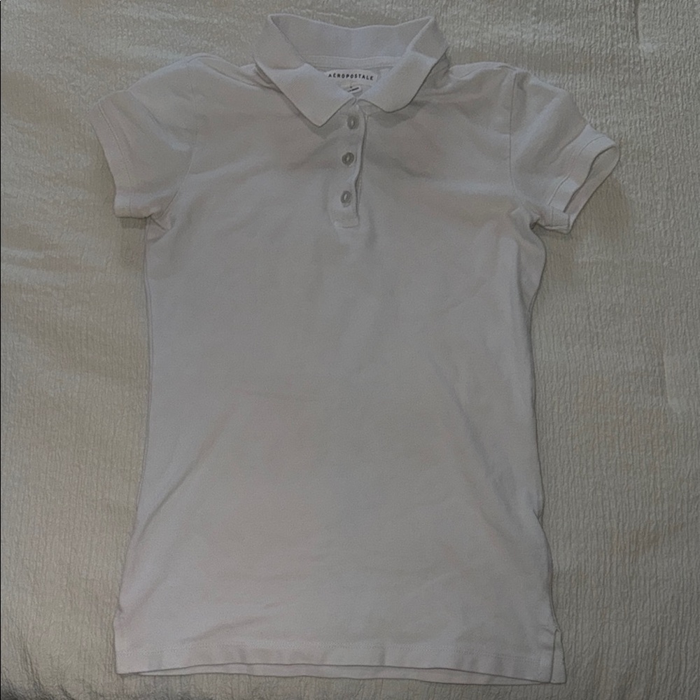 Aeropostale Women's Polo Shirt - Light Gray